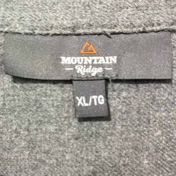 Mountain Ridge Men’s XL Gray Flannel Button-Up Shirt – Classic Casual Style - Picture 10 of 13